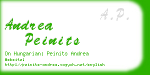 andrea peinits business card